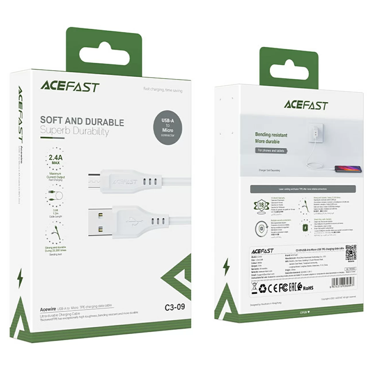 Кабель AceFast Type-C - Lightning, 1.2 м, C3-01