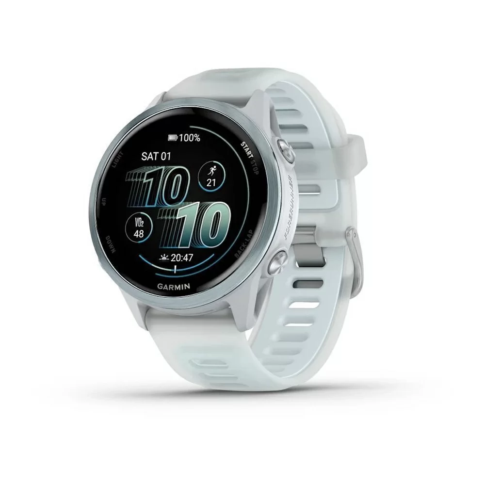 Спортивные часы Garmin Forerunner 570, 42 мм, Cloud Blue Aluminum Translucent Whitestone / Cloud Blue (Облачно голубой)