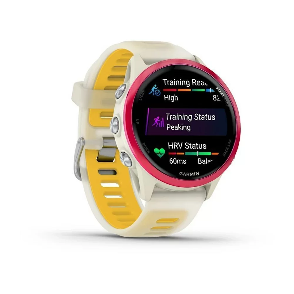 Спортивные часы Garmin Forerunner 570, 42 мм, Raspberry Aluminum Translucent Bone / Mango (Красный манго)