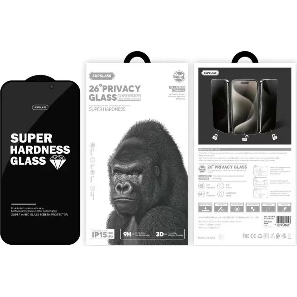 Защитное стекло безрамочное SuperGlass для Apple iPhone 16 Pro Max / 17 Pro Max