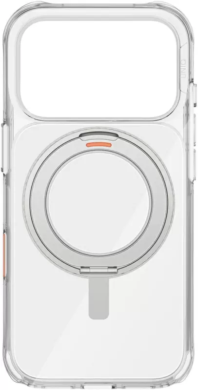 Чехол Uniq Swivix с поворотной подставкой 360° для Apple iPhone 17 Pro, Lucent Clear (прозрачный), MagSafe