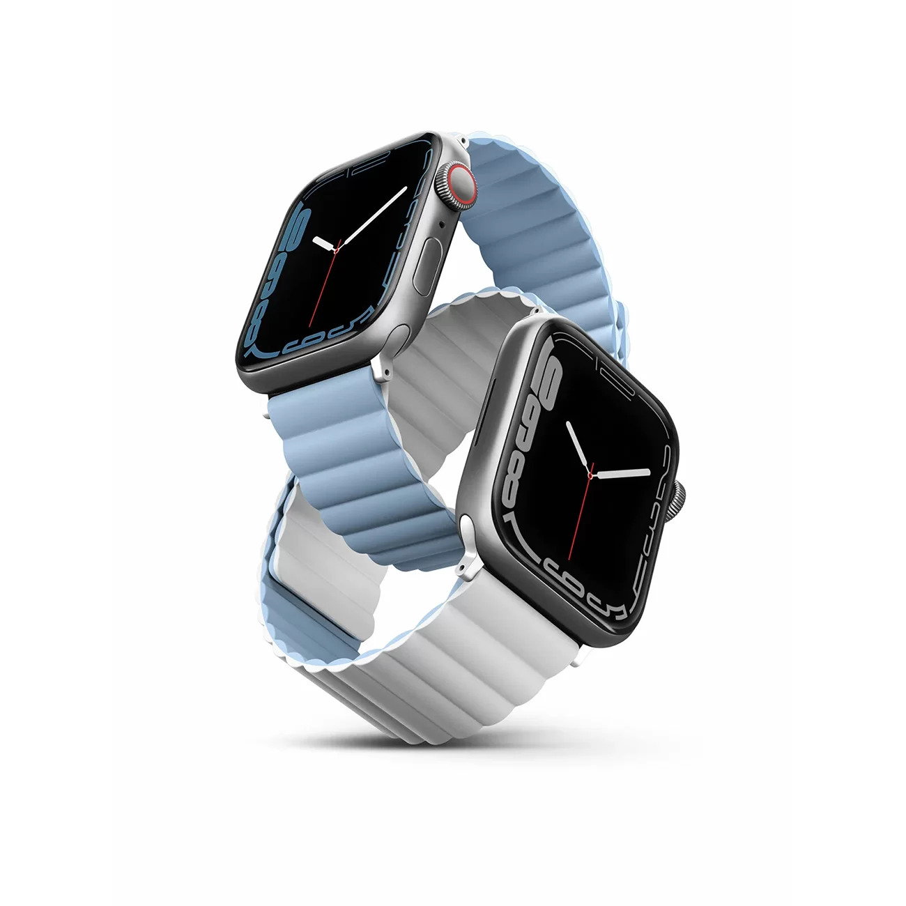 Ремешок Uniq Revix Reversible Magnetic White/Blue для Apple Watch 44/45/46/49 мм