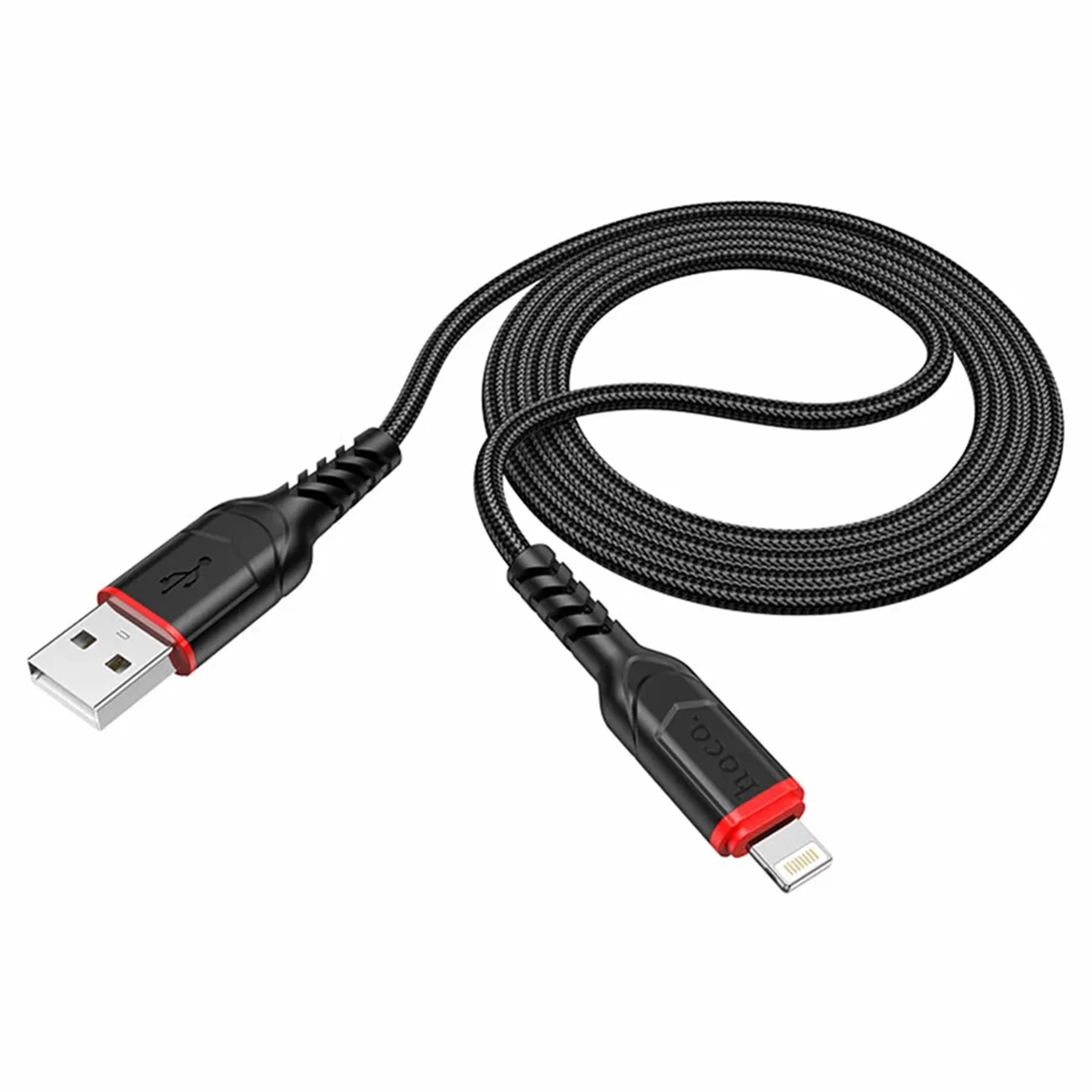 Кабель Hoco X59, USB-A — Lightning, 1 м, чёрный