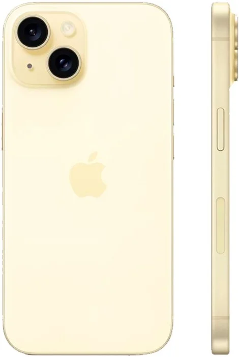 - Смартфон Apple iPhone 15, Dual: nano SIM + eSIM, 128 ГБ, желтый