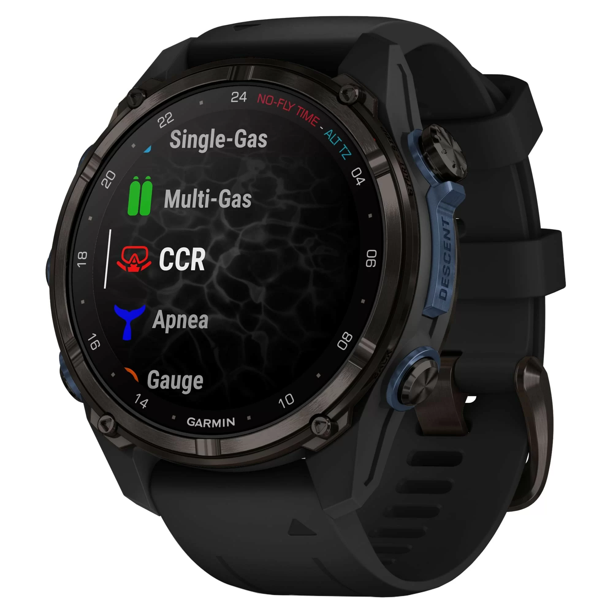 Дайвинг-компьютер Garmin Descent Mk3i, 43 мм (Carbon Gray DLC Titanium / титановый корпус, цвет графит, Black Silicone Band / чёрный силиконовый ремешок)