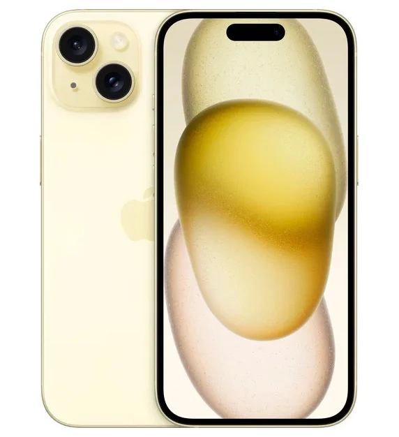 Смартфон Apple iPhone 15, Dual: nano SIM + eSIM, 128 ГБ, желтый Смартфон Apple iPhone 15, Dual: nano SIM + eSIM, 128 ГБ, желтый
