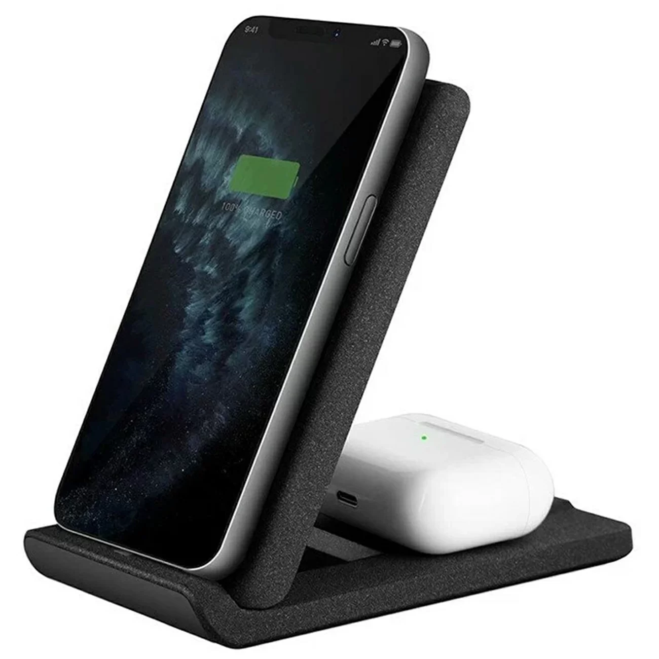 Магнитная беспроводная зарядка magsafe, Uniq VERTEX DUO, Складное 2-в-1, 15 Вт, Серый Магнитная беспроводная зарядка magsafe, Uniq VERTEX DUO, Складное 2-в-1, 15 Вт, Серый