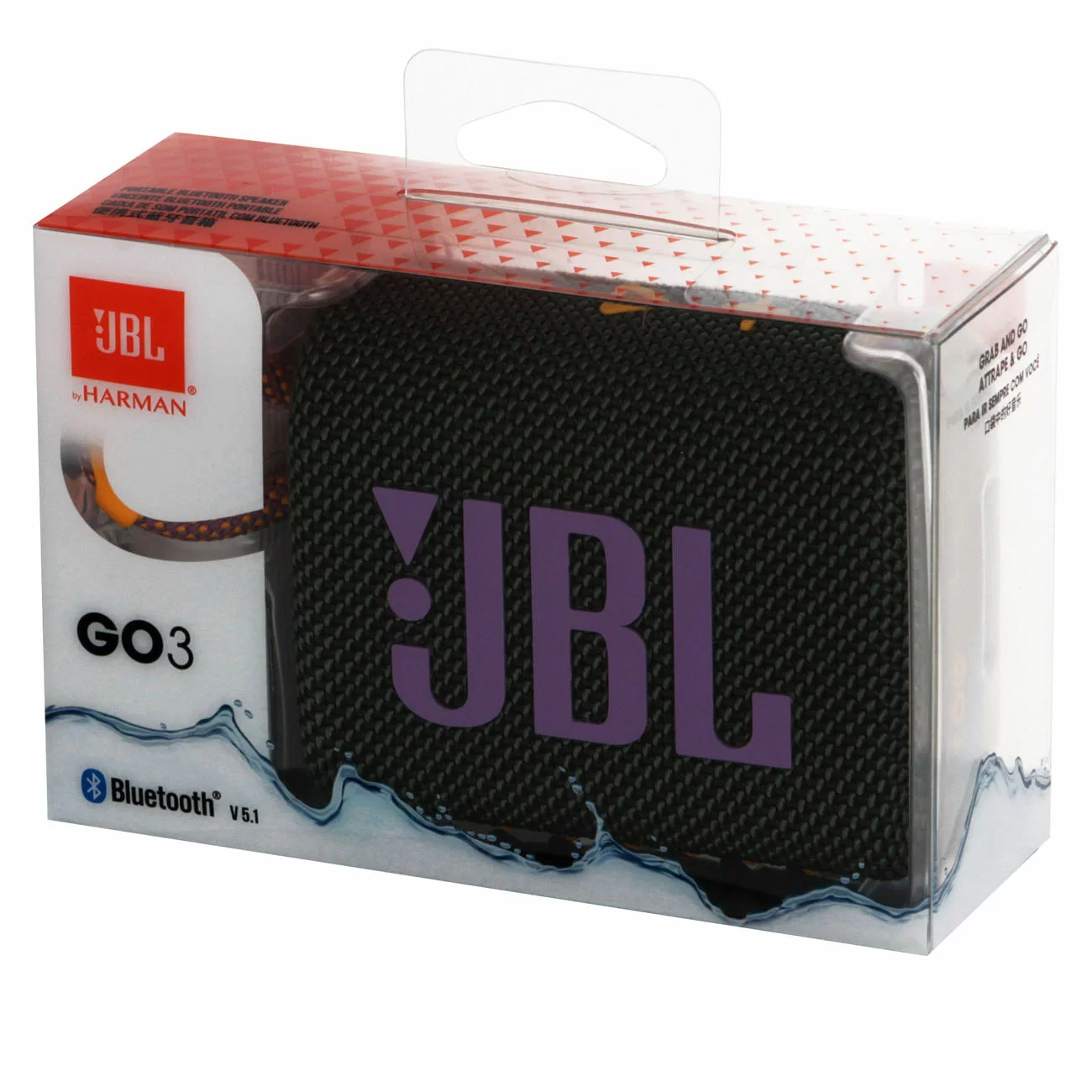 Портативная акустика JBL Go 3, зелёный