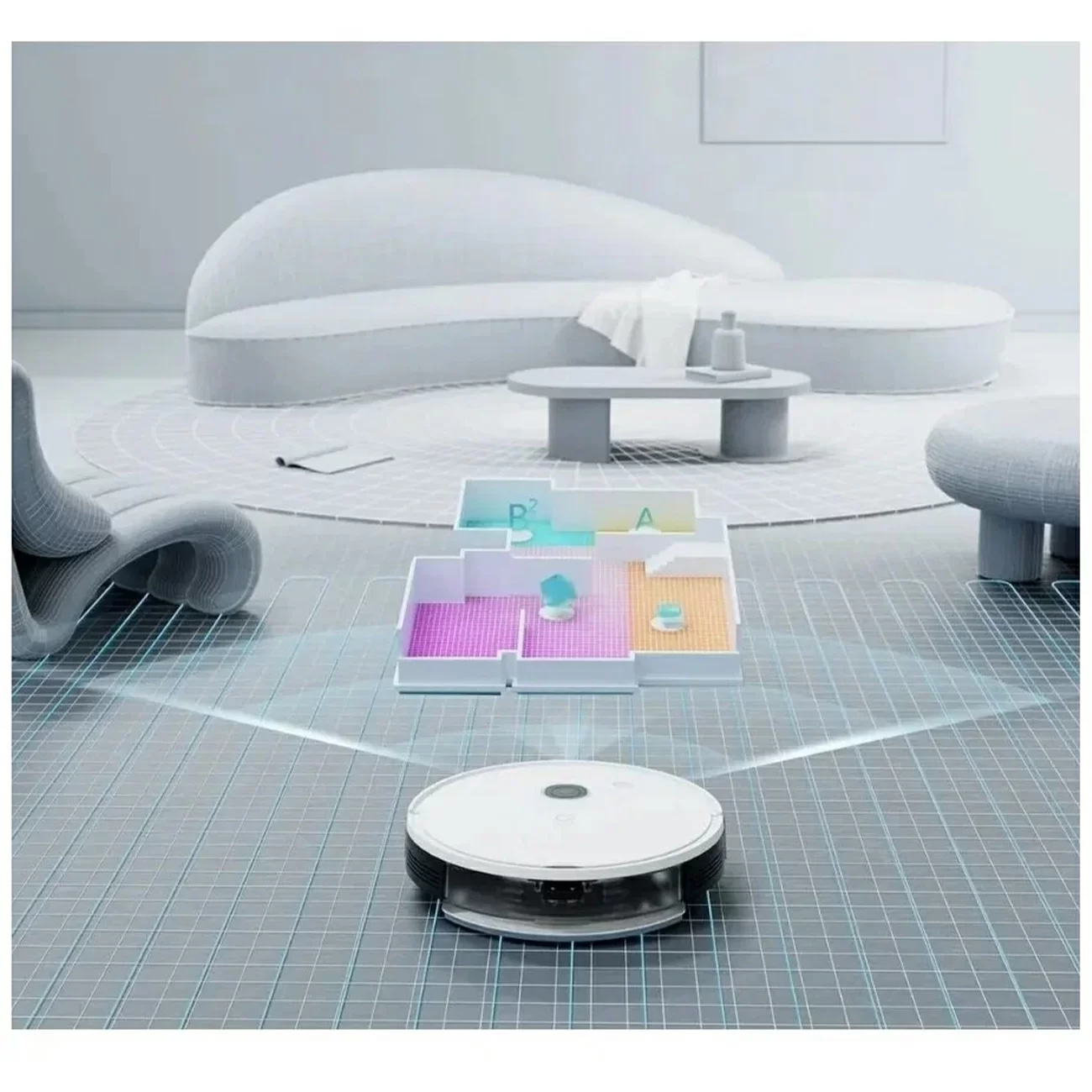 Робот-пылесос Yeddi Vac Station, белый