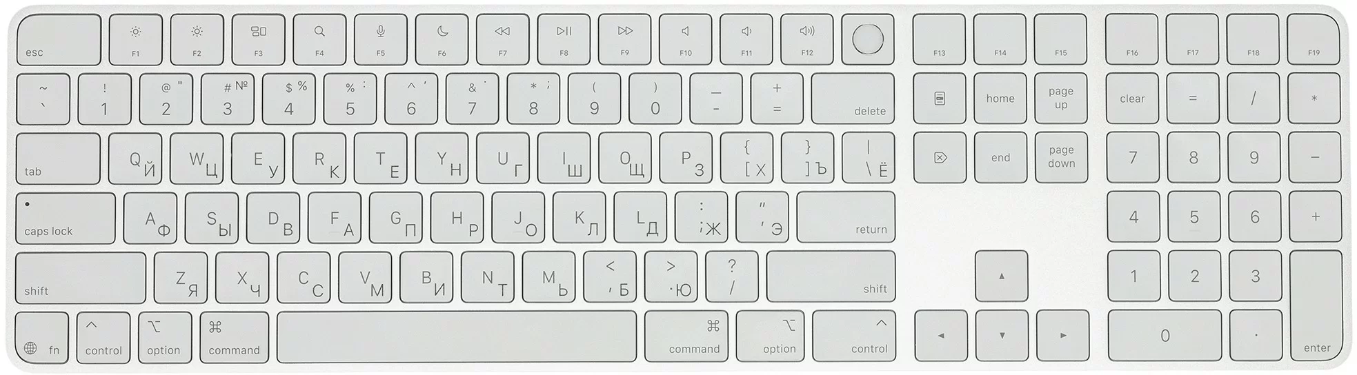 Клавиатура, Apple Magic Keyboard Touch ID, белая