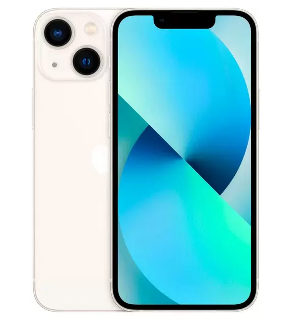 Смартфон Apple iPhone 13, Dual: nano SIM + eSIM, 128 ГБ, Сияющая звезда Смартфон Apple iPhone 13, Dual: nano SIM + eSIM, 128 ГБ, Сияющая звезда