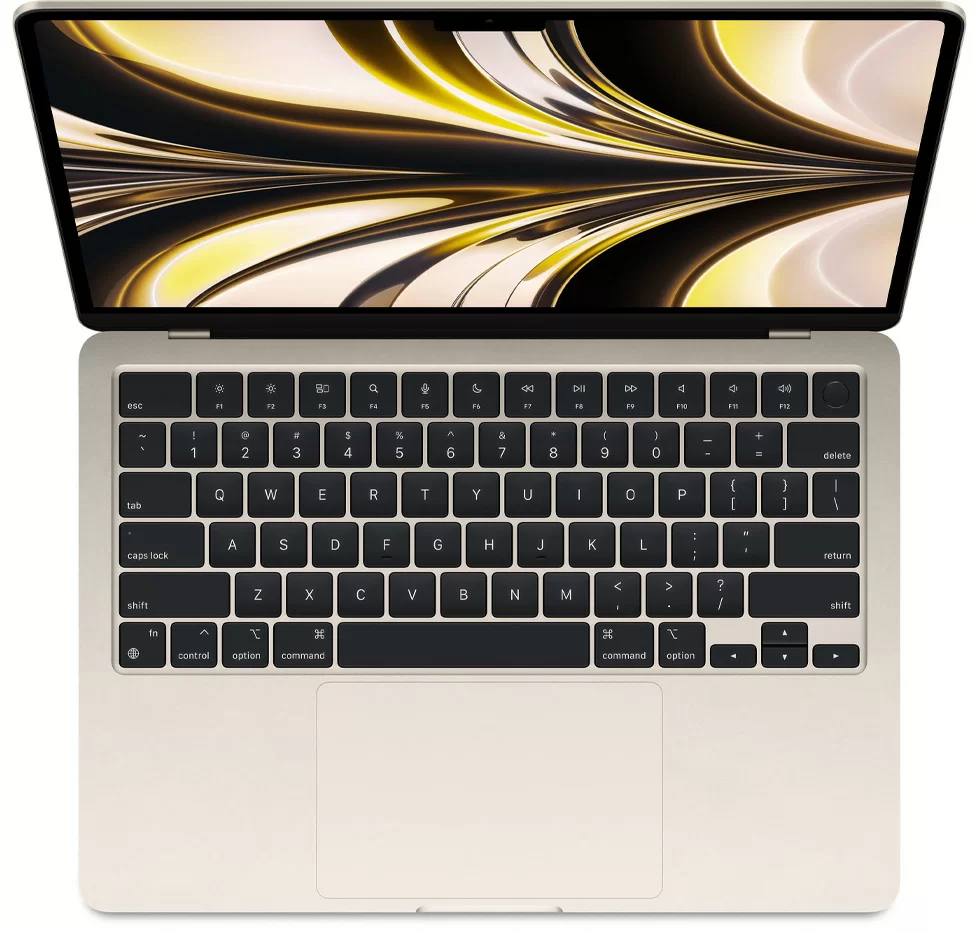 Ноутбук Apple MacBook Air 13" 2022, MLY13, (M2 3.5 ГГц, RAM 8 ГБ, SSD 256 ГБ), Сияющая звезда