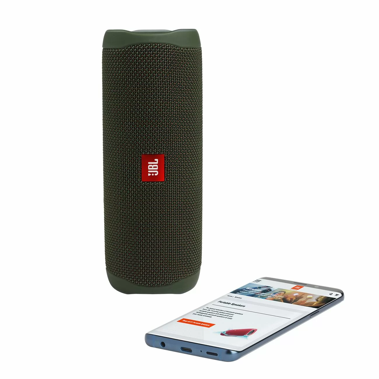 Портативная акустика JBL Flip 5, зелёный