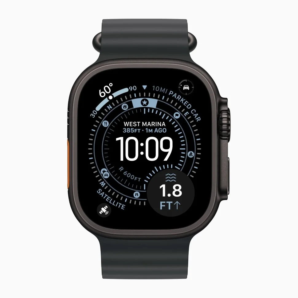 Смарт-часы Apple Watch Ultra 3, 49 мм, ремешок Ocean Band, Чёрный титан / Black Titanium