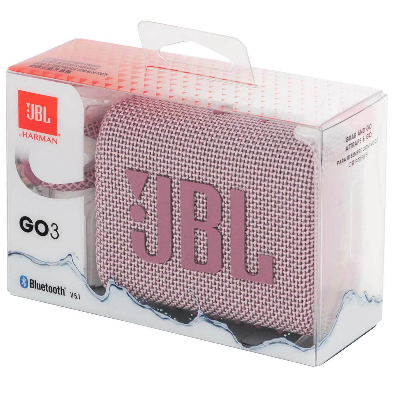 Портативная акустика JBL Go 3, розовый