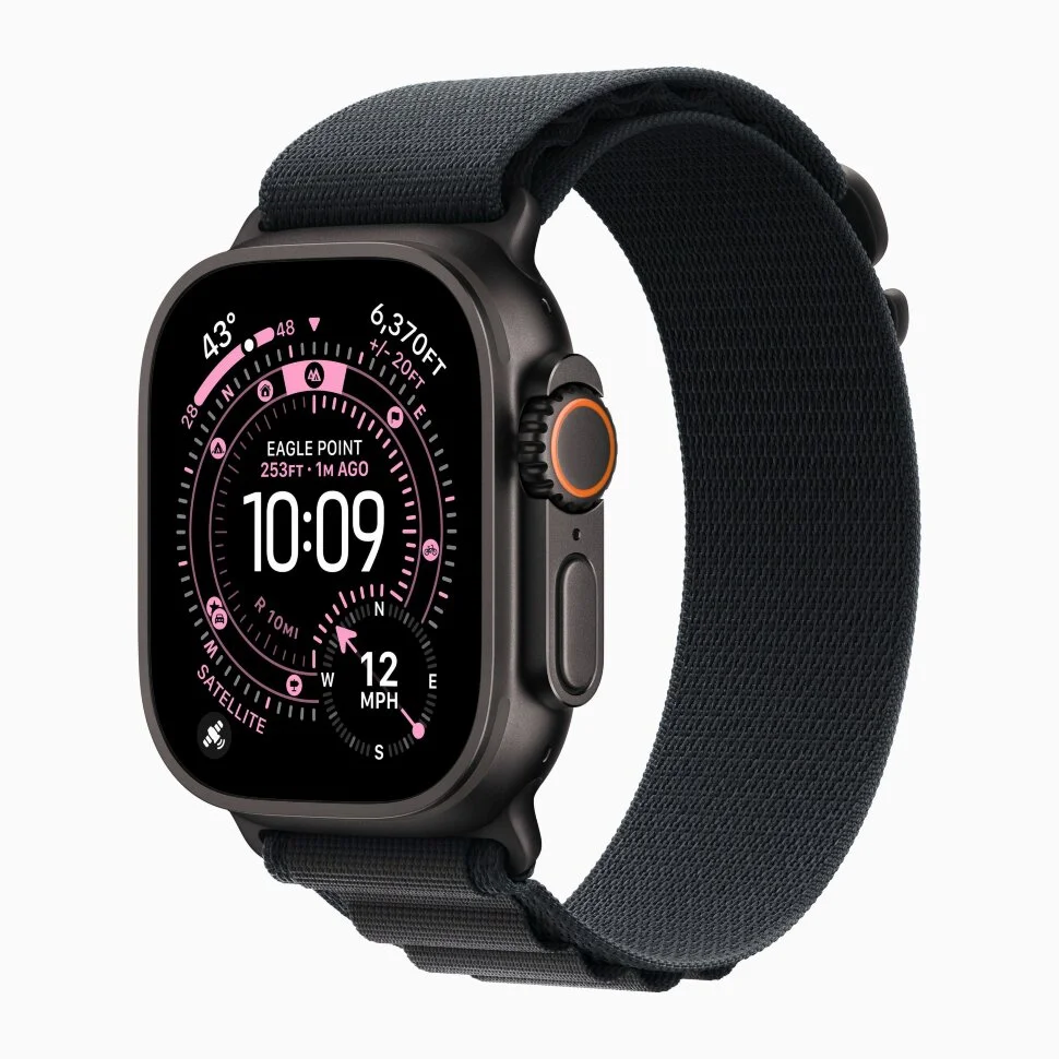 Смарт-часы Apple Watch Ultra 3, 49 мм, ремешок Alpine Loop, Чёрный титан / Black Titanium