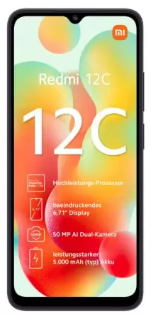 Смартфон Xiaomi Redmi 12C, 3/64 ГБ, серый графит