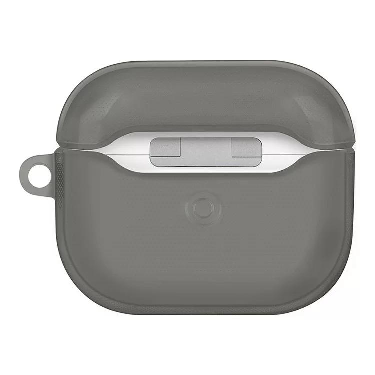 Чехол Uniq Glase TPU с карабином для AirPods 3 Дымчато-серый