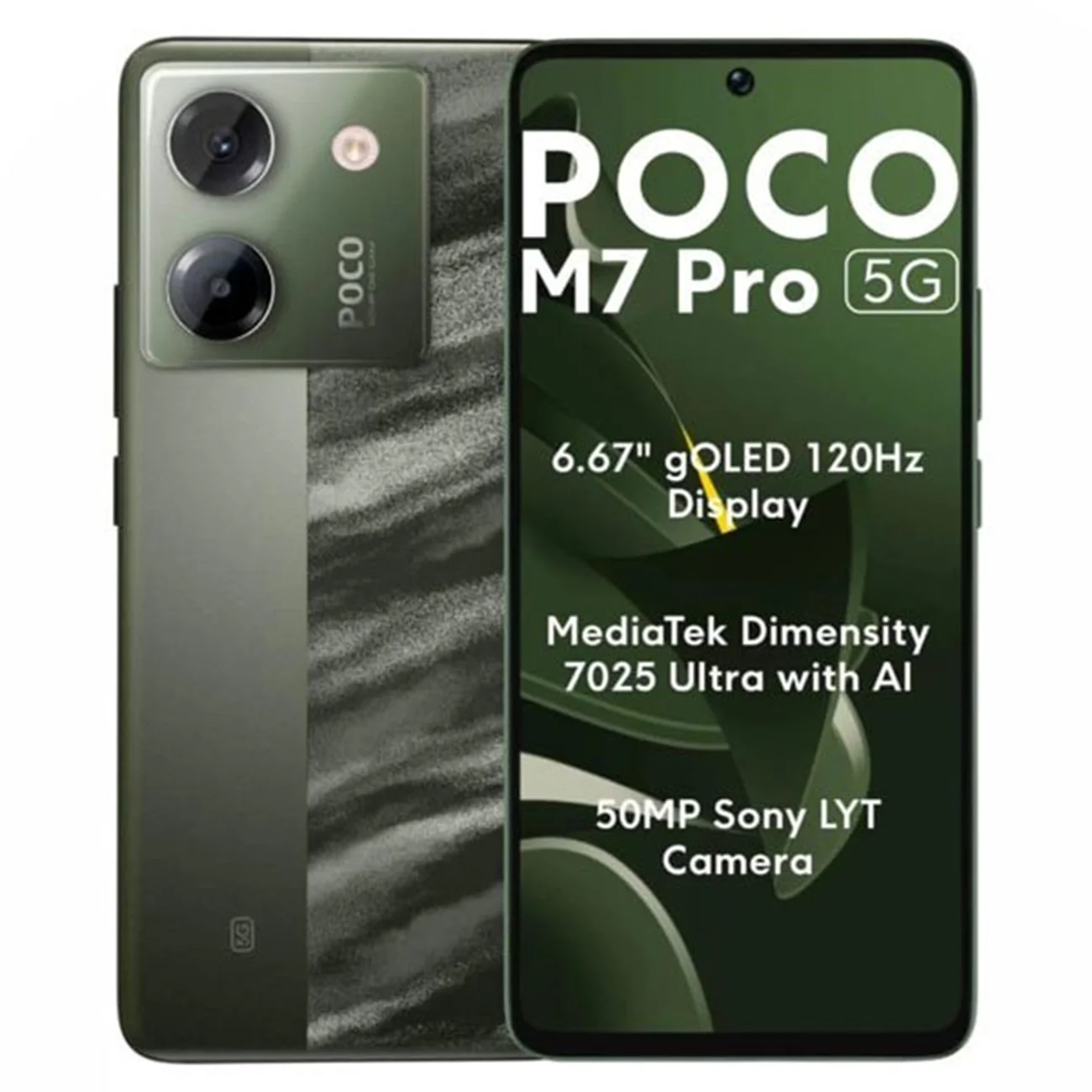 Смартфон Xiaomi POCO M7 Pro 5G, 8/256 ГБ, оливковый сумрак