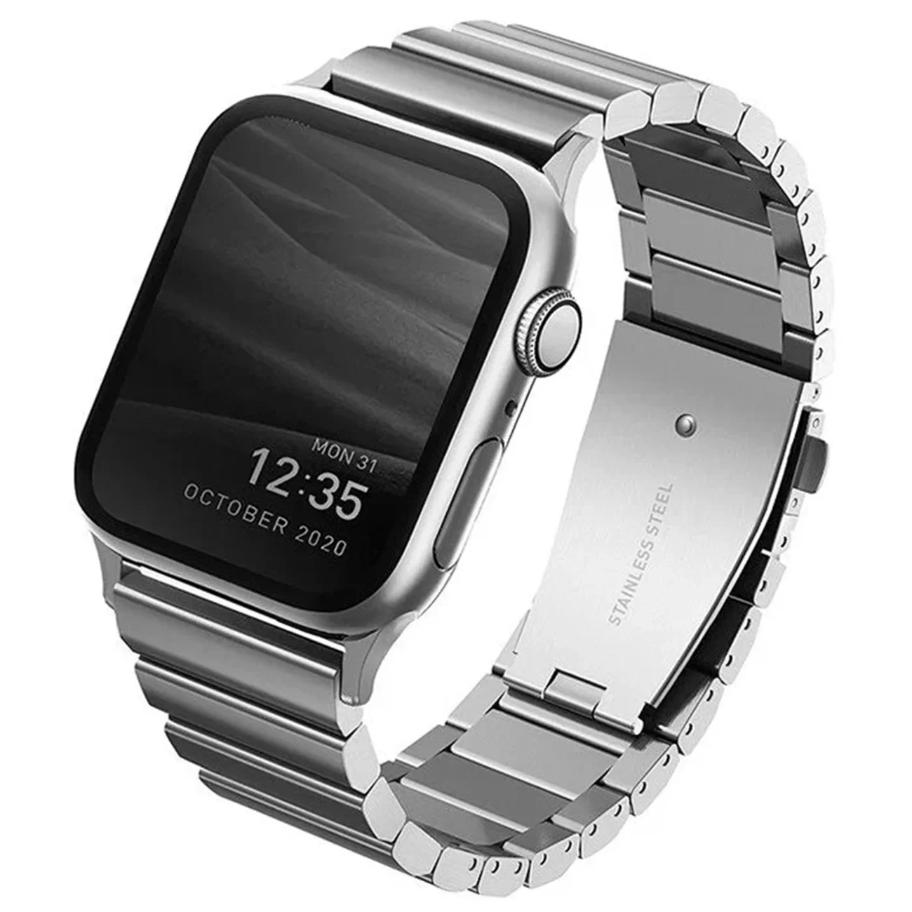 Ремешок Uniq Strova Link Steel Silver для Apple Watch 44/45/46/49 мм