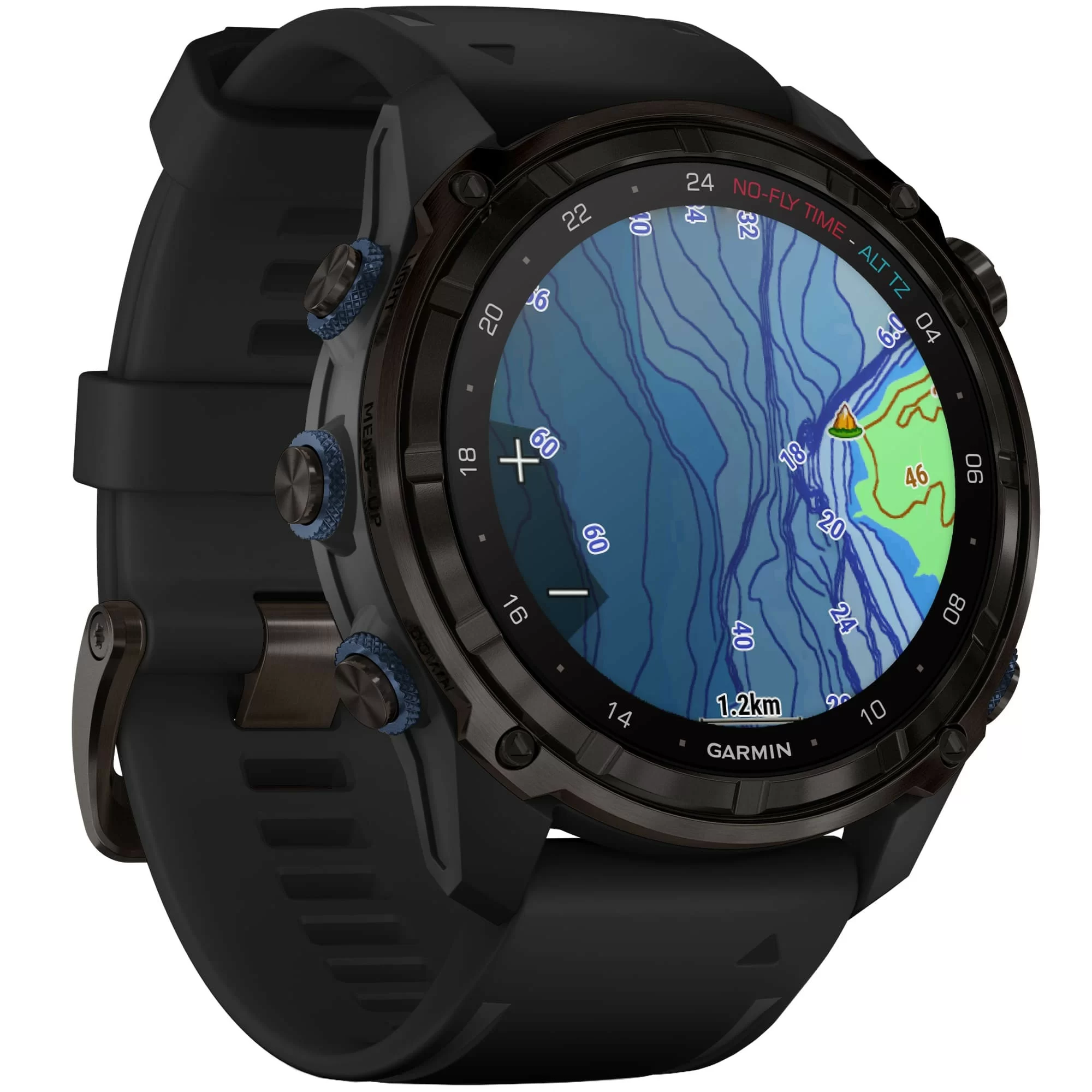 Дайвинг-компьютер Garmin Descent Mk3i, 51 мм (Carbon Gray DLC Titanium / титановый корпус, цвет графит, Black Silicone Band / чёрный силиконовый ремешок)