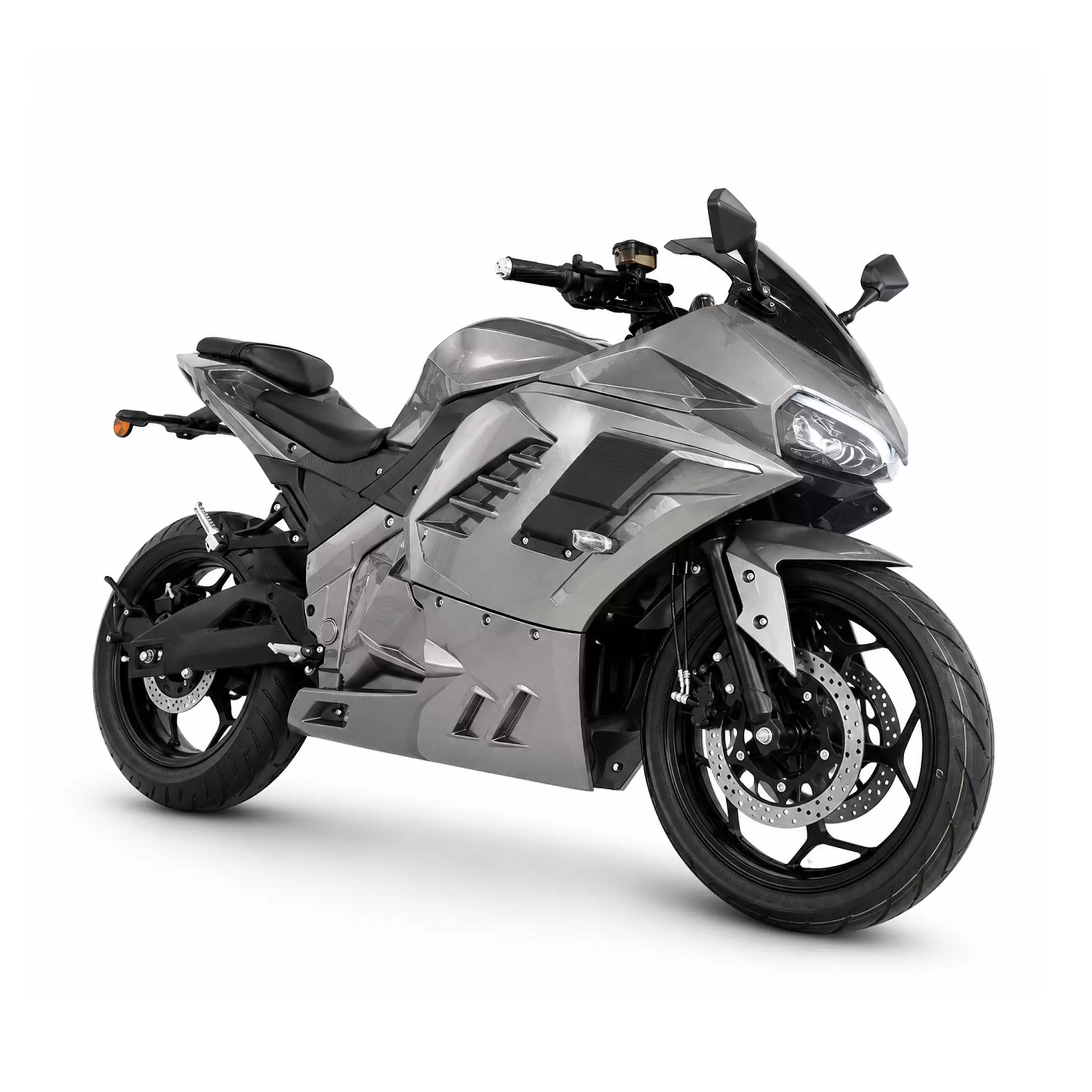 Электромотоцикл Ducati Panigale 2026, Серебристый, 8 кВт, аккумулятор 120 А·ч