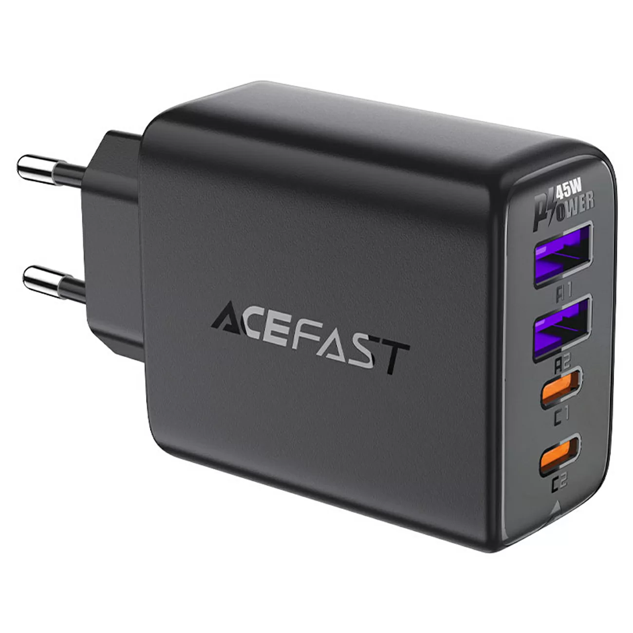 Сетевое зарядное устройство AceFast, GAN 45Вт, 2 Type C + 2 USB A61 Сетевое зарядное устройство AceFast, GAN 45Вт, 2 Type C + 2 USB A61
