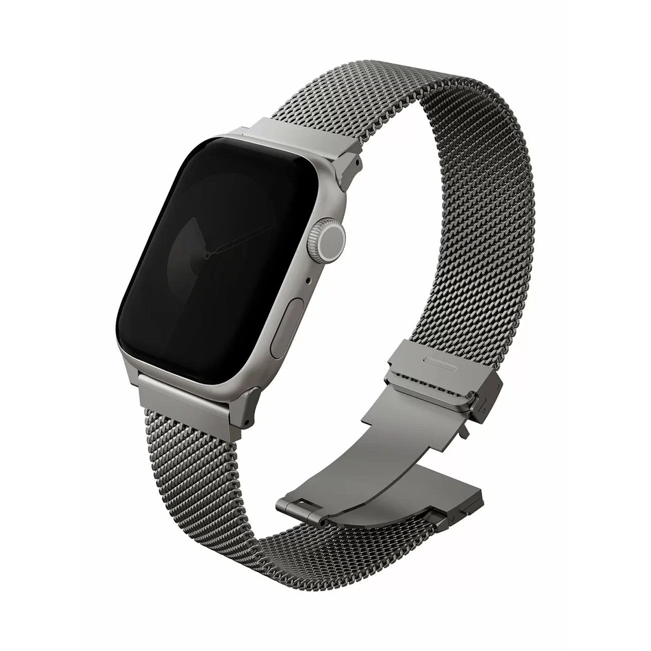 Ремешок Uniq Dante Pro Mesh Steel Titanium Silver для Apple Watch 44/45/46/49 мм