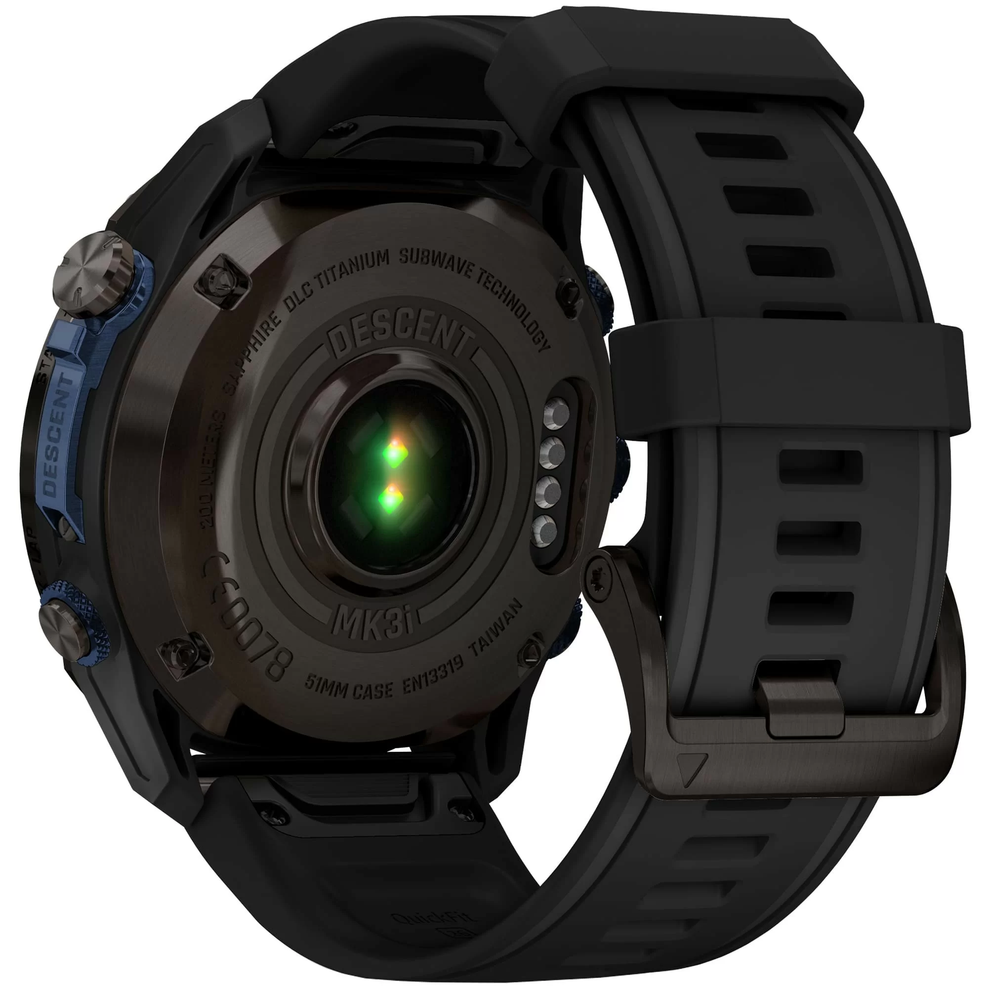 Дайвинг-компьютер Garmin Descent Mk3i, 51 мм (Carbon Gray DLC Titanium / титановый корпус, цвет графит, Black Silicone Band / чёрный силиконовый ремешок)