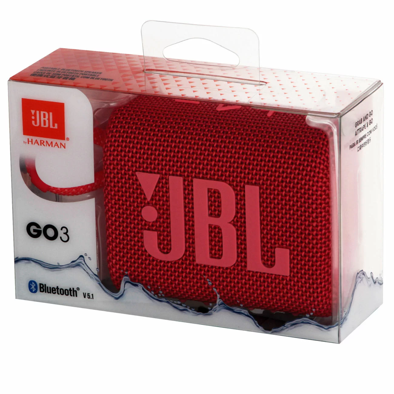 Портативная акустика JBL Go 3, красный