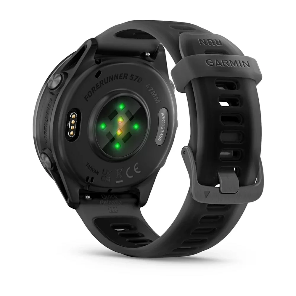 Спортивные часы Garmin Forerunner 570, 47 мм, Slate Gray Aluminum Translucent Black / Black (Черный)