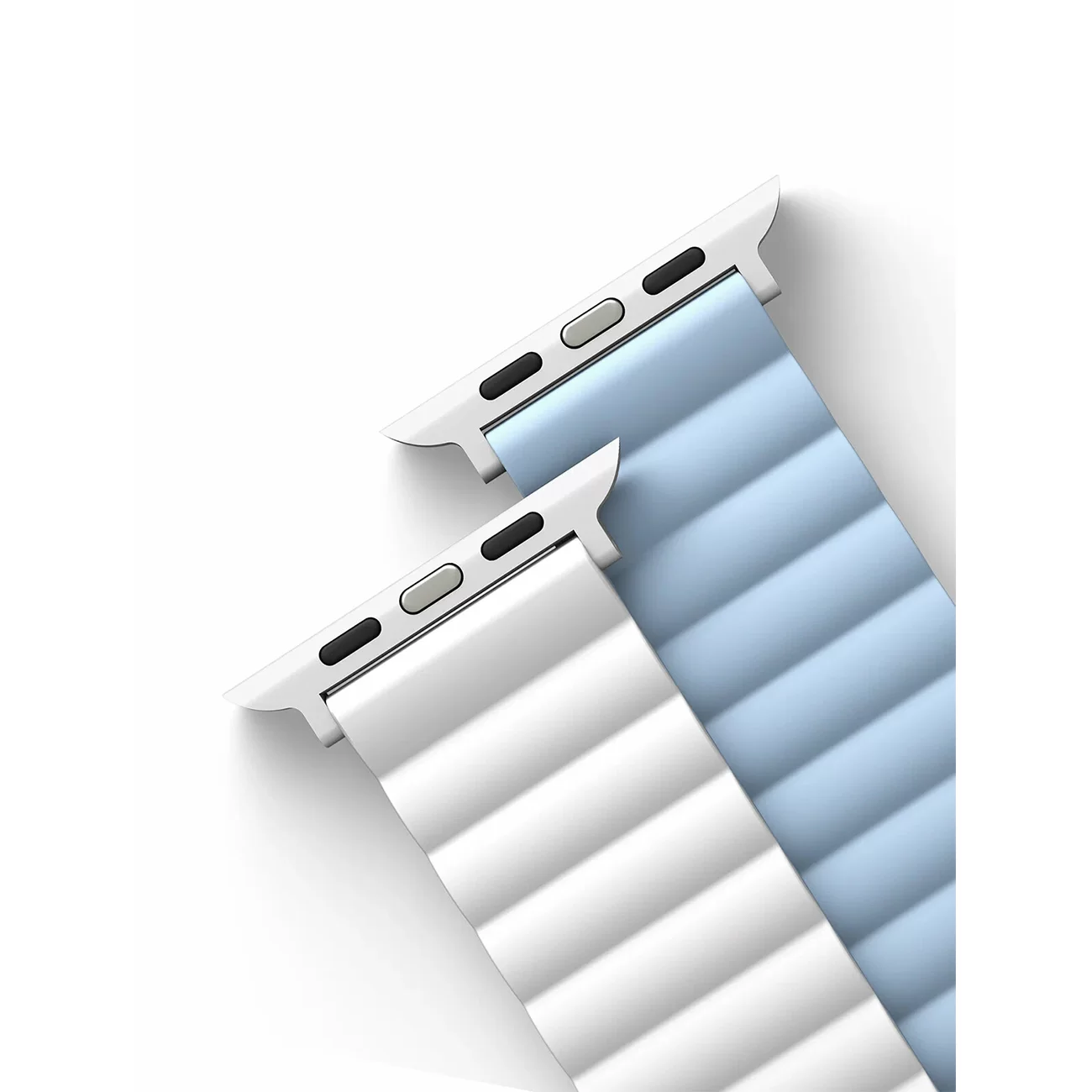 Ремешок Uniq Revix Reversible Magnetic White/Blue для Apple Watch 44/45/46/49 мм