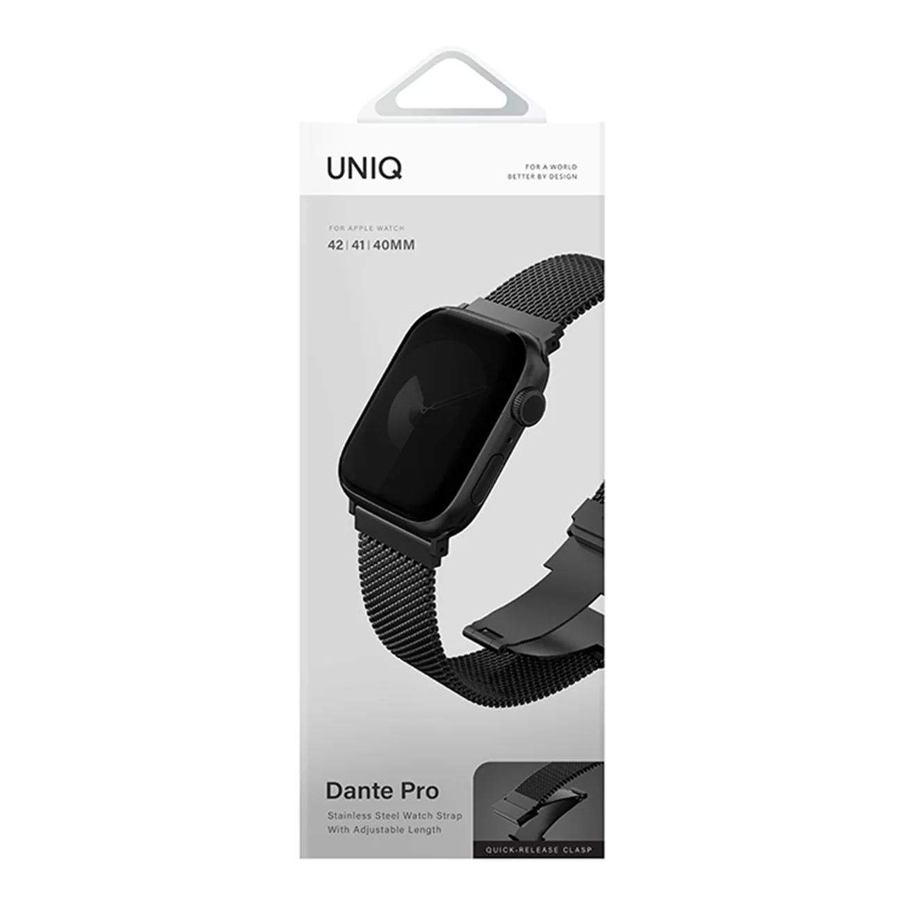 Ремешок Uniq Dante Pro Mesh Steel Graphite Black для Apple Watch 40/41/42 мм