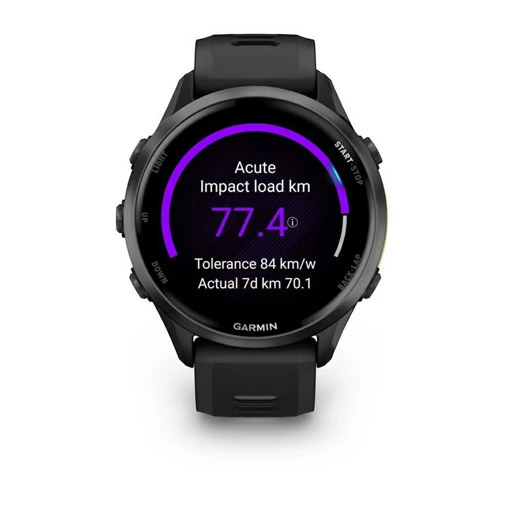 Спортивные часы Garmin Forerunner 570, 42 мм, Carbon Gray DLC Titanium Black / Translucent Whitestone (Серый карбон)