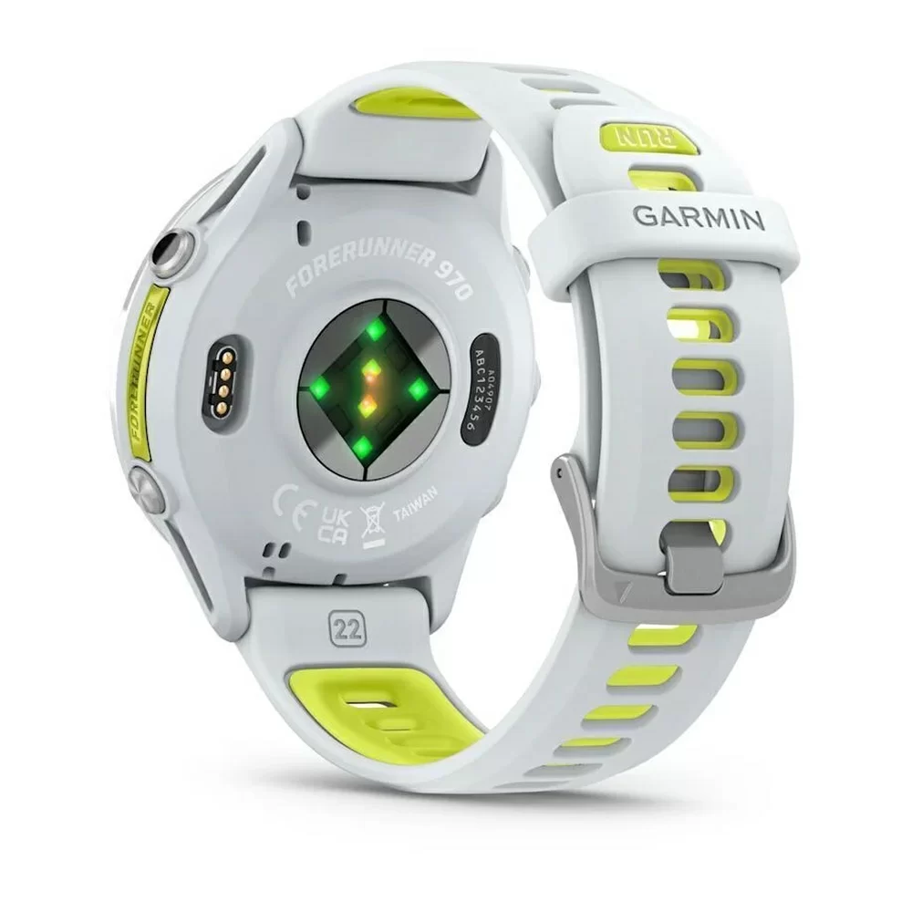 Спортивные часы Garmin Forerunner 570, 42 мм, Titanium Whitestone / Translucent Amp Yellow (Серый с зеленым)
