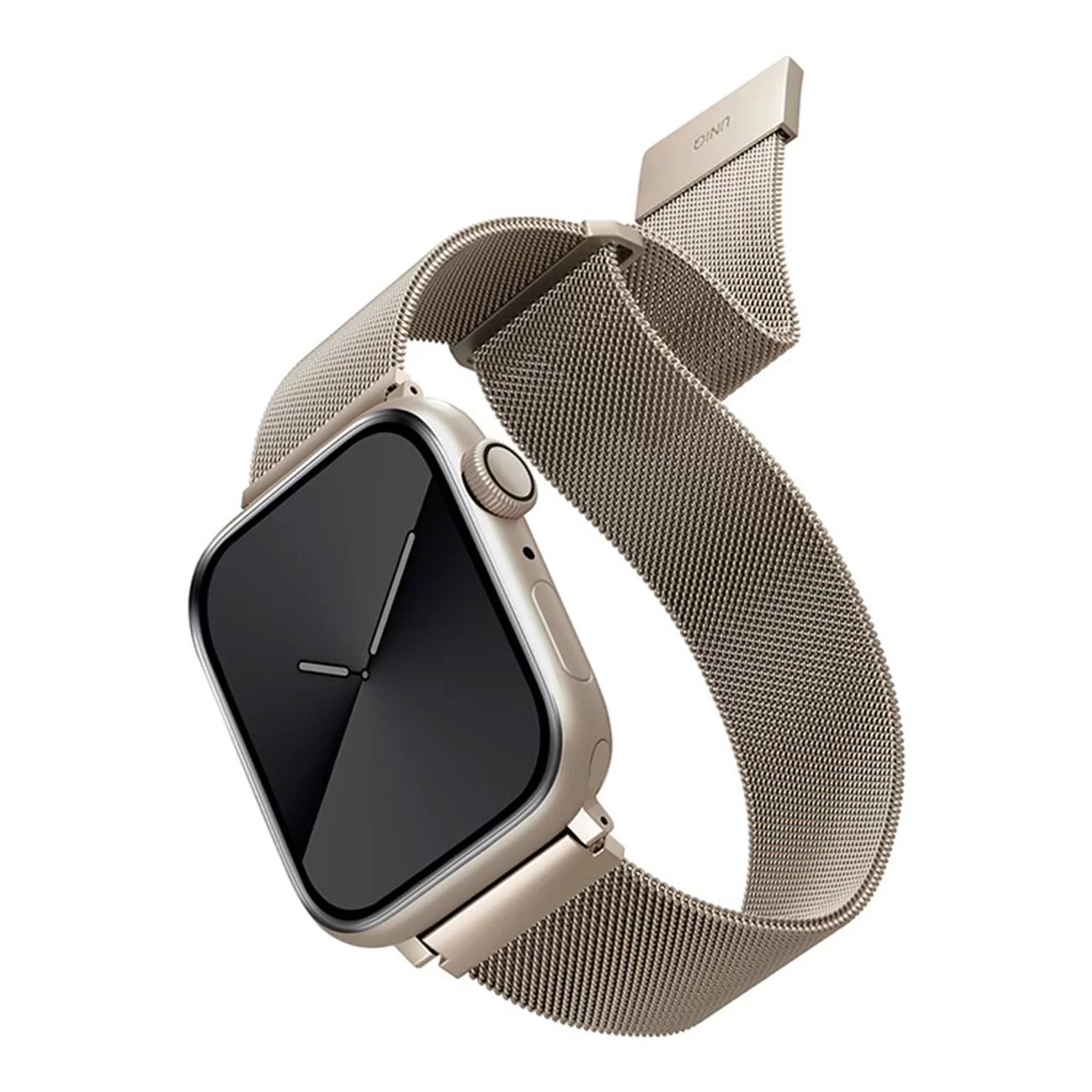 Ремешок Uniq Dante Mesh Steel Starlight для Apple Watch 44/45/46 мм