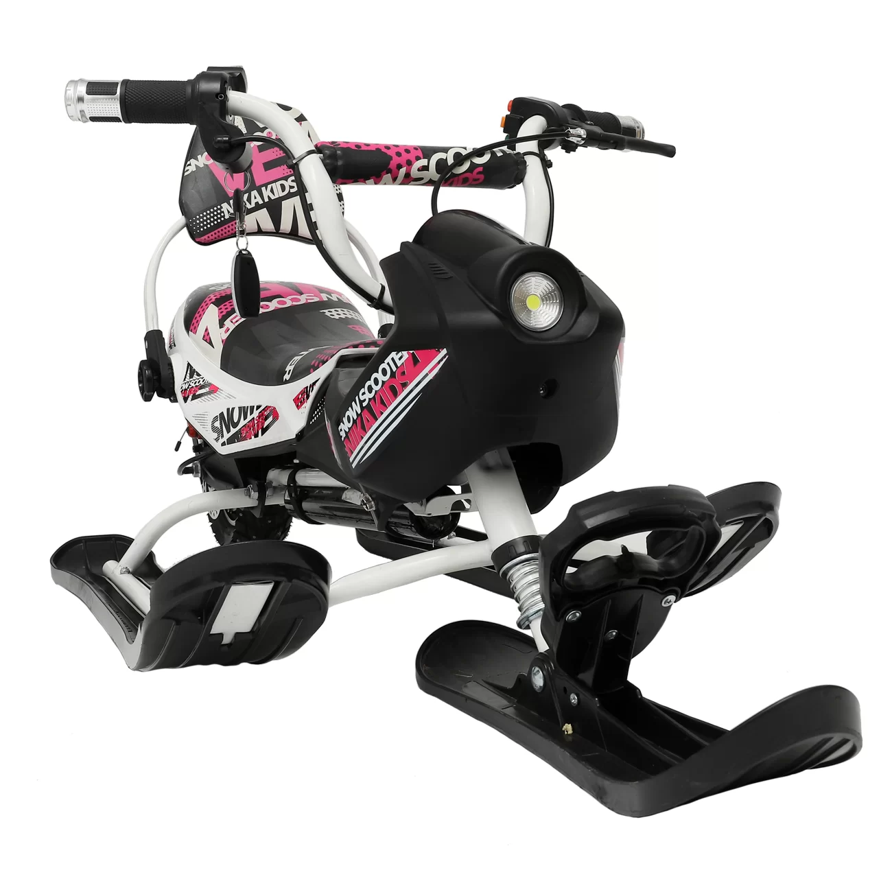 Снегокат электрический iBrat M1, Бело-розовый