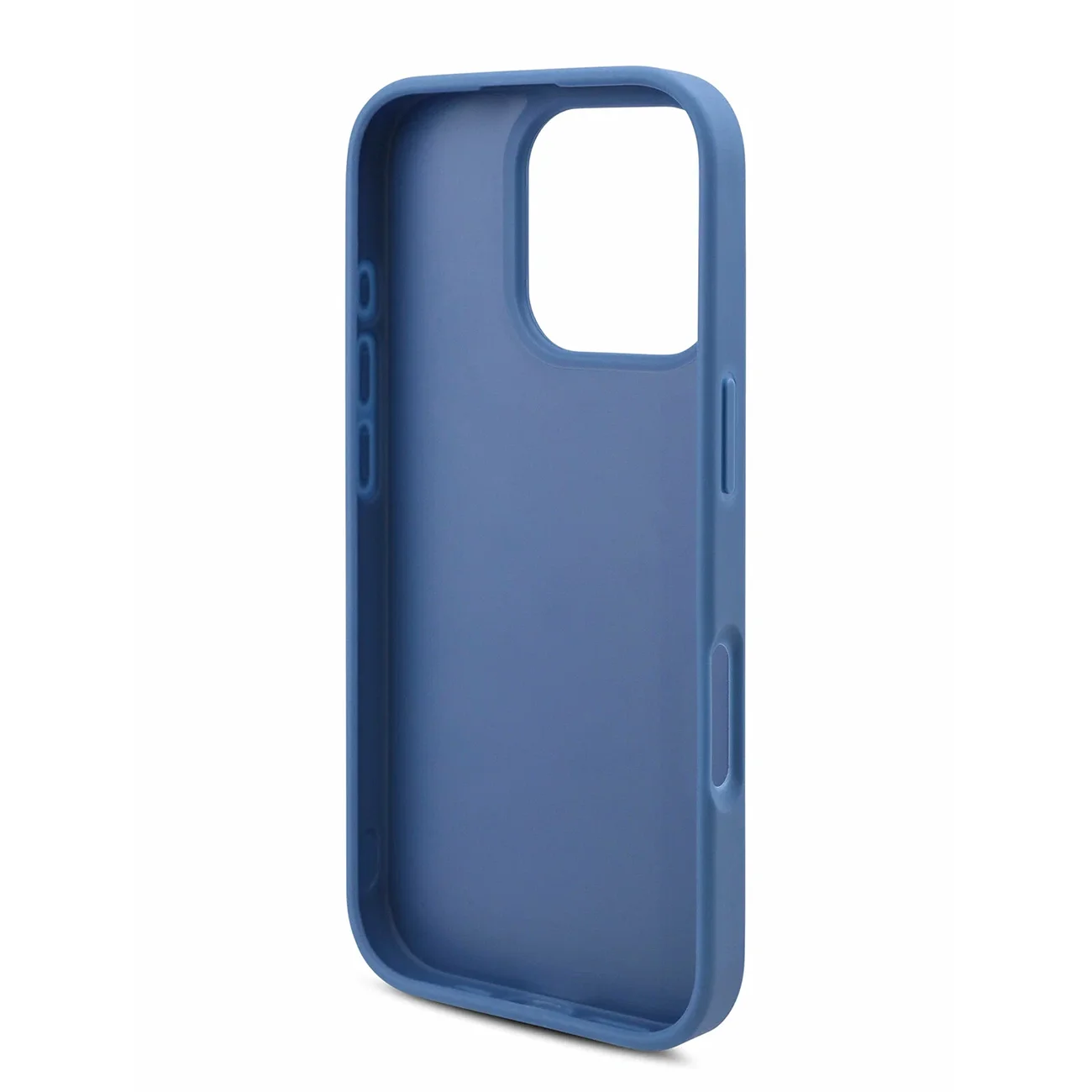 Чехол Guess PU 4G Double Cardslot Triangle Metal Logo Hard Blue для iPhone 16 Pro Max