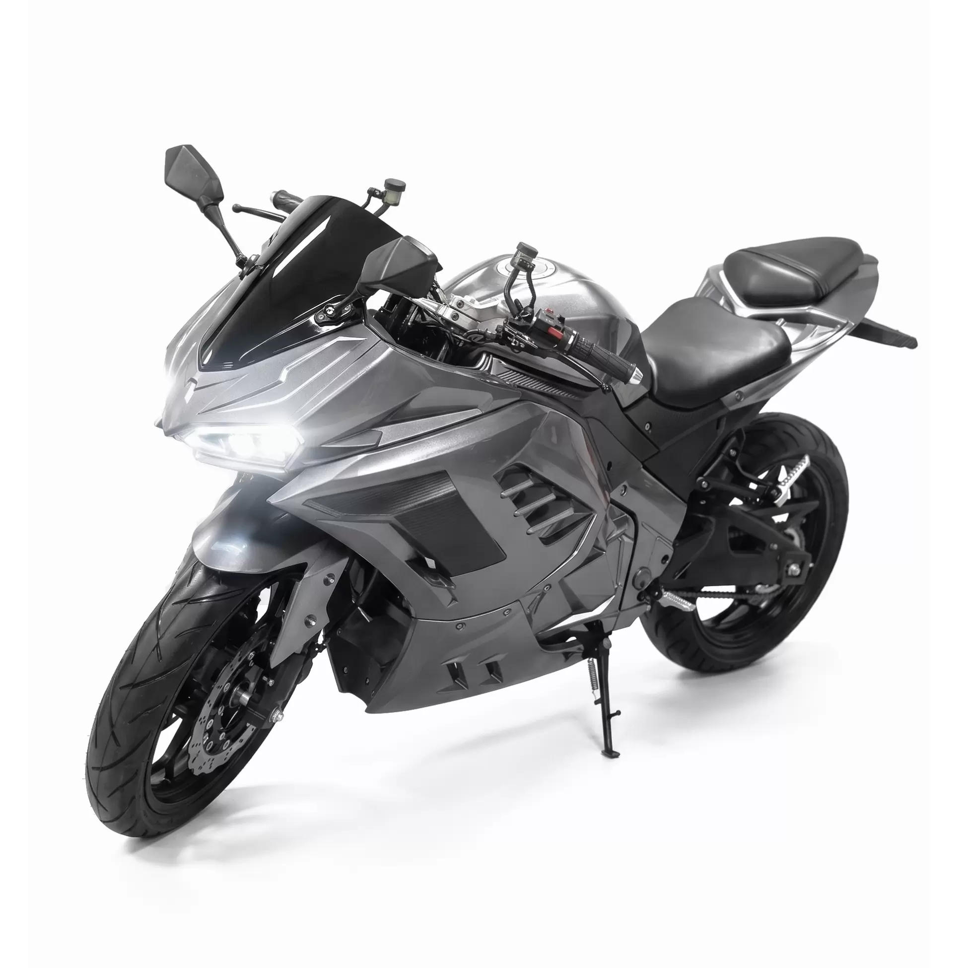 Электромотоцикл Ducati Panigale 2026, Серебристый, 8 кВт, аккумулятор 120 А·ч