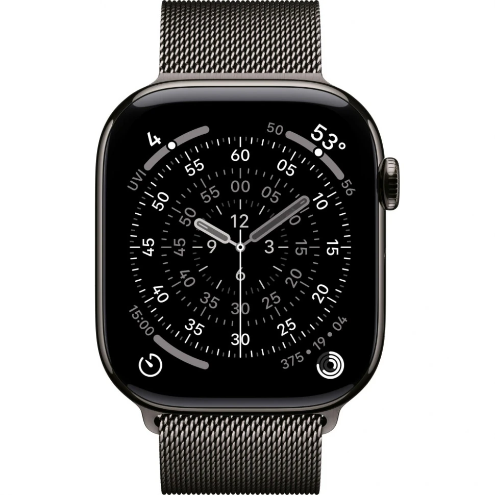 Смарт-часы Apple Watch Series 11, 46 мм, ремешок Titanium Milanese Loop, Сланцевый / Slate