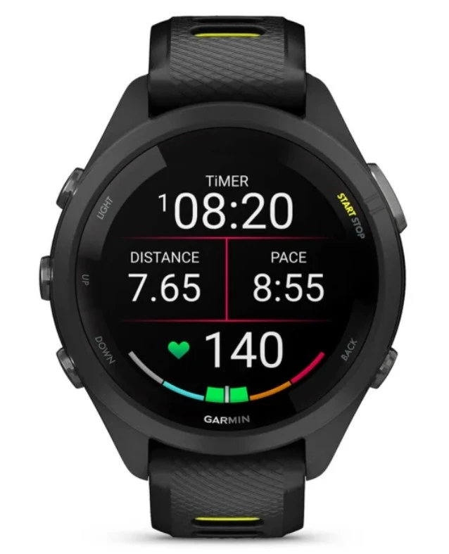 Спортивные часы Garmin Forerunner 265S, 42 мм, Black Green (Черный с зеленым)