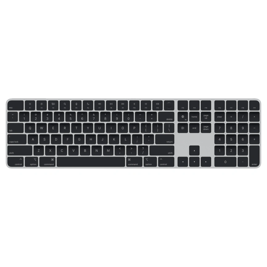 Клавиатура Apple Magic Keyboard Numeric Touch ID, Lightning, Space Gray (тёмно-серая) (MMMR3)