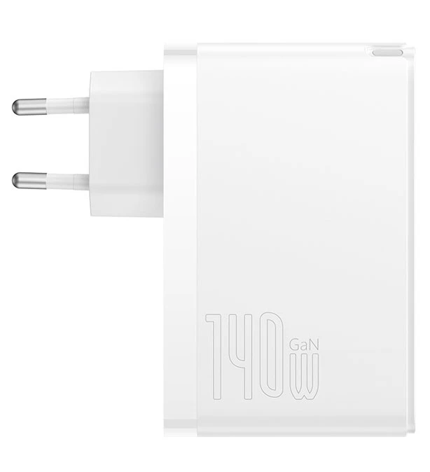 Сетевое зарядное устройство Baseus CCGP100202, 140 Вт, 2×USB-C + USB-A, белое Сетевое зарядное устройство Baseus CCGP100202, 140 Вт, 2×USB-C + USB-A, белое