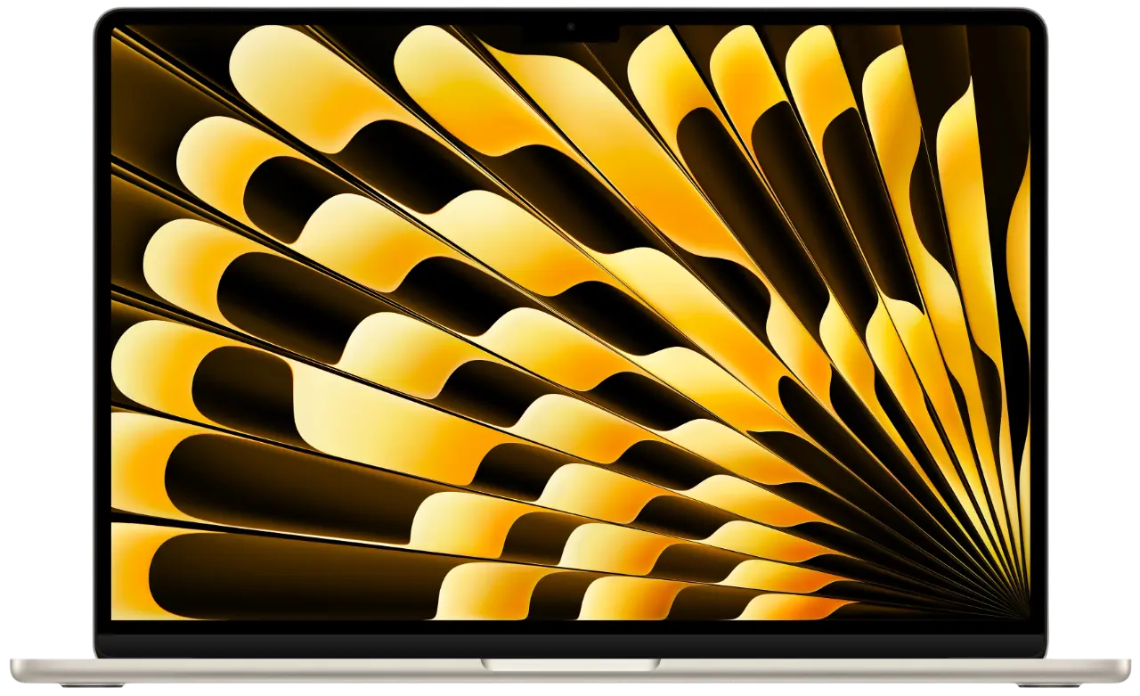 Ноутбук Apple MacBook Air 15″ (M5, 10-Core CPU / 10-Core GPU), 24 ГБ / 1 ТБ, Starlight (сияющая звезда) (MDVF4)