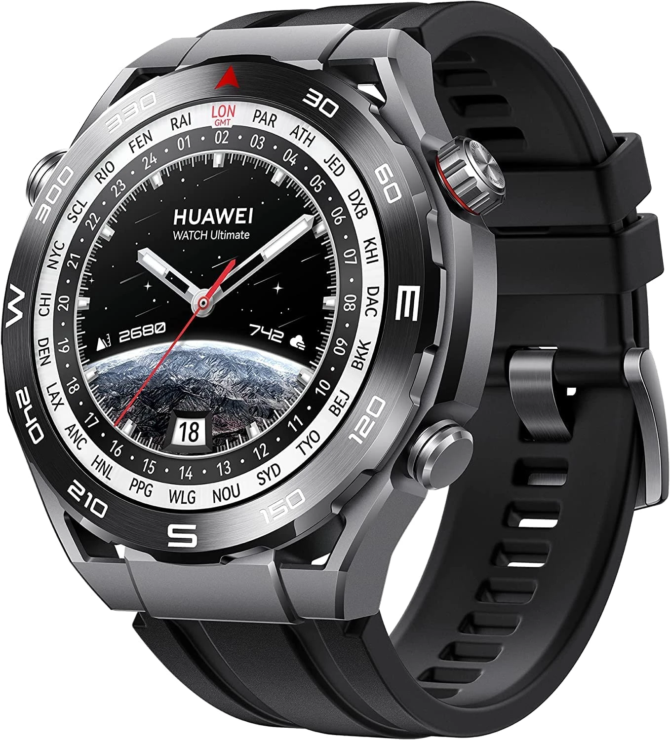 Смарт-часы Huawei Watch Ultimate, Чёрный / Black