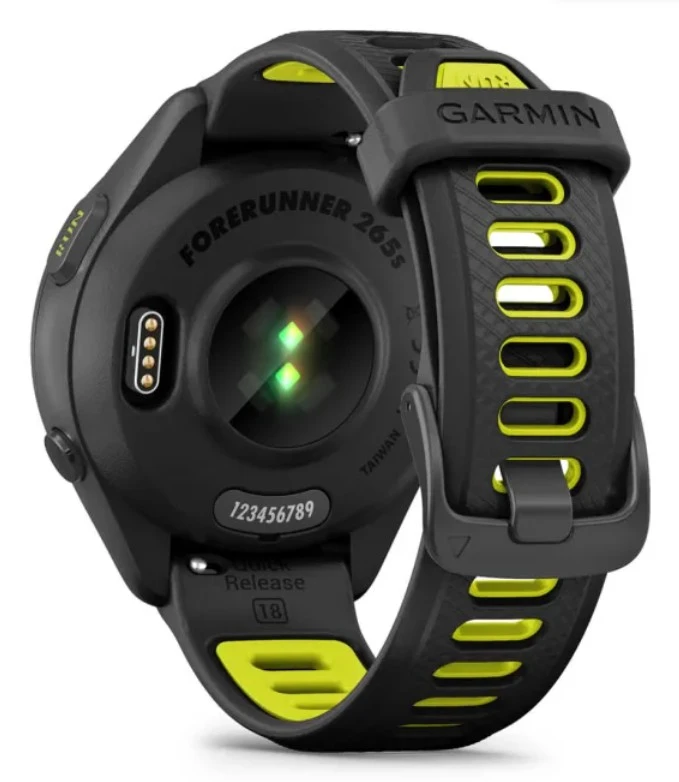 Спортивные часы Garmin Forerunner 265S, 42 мм, Black Green (Черный с зеленым)