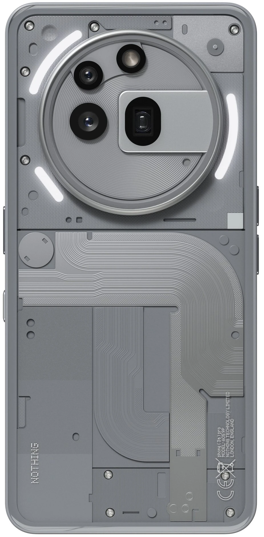 Смартфон Nothing Phone (3a) Pro, Dual: nano SIM + nano SIM, 256 ГБ, Серый