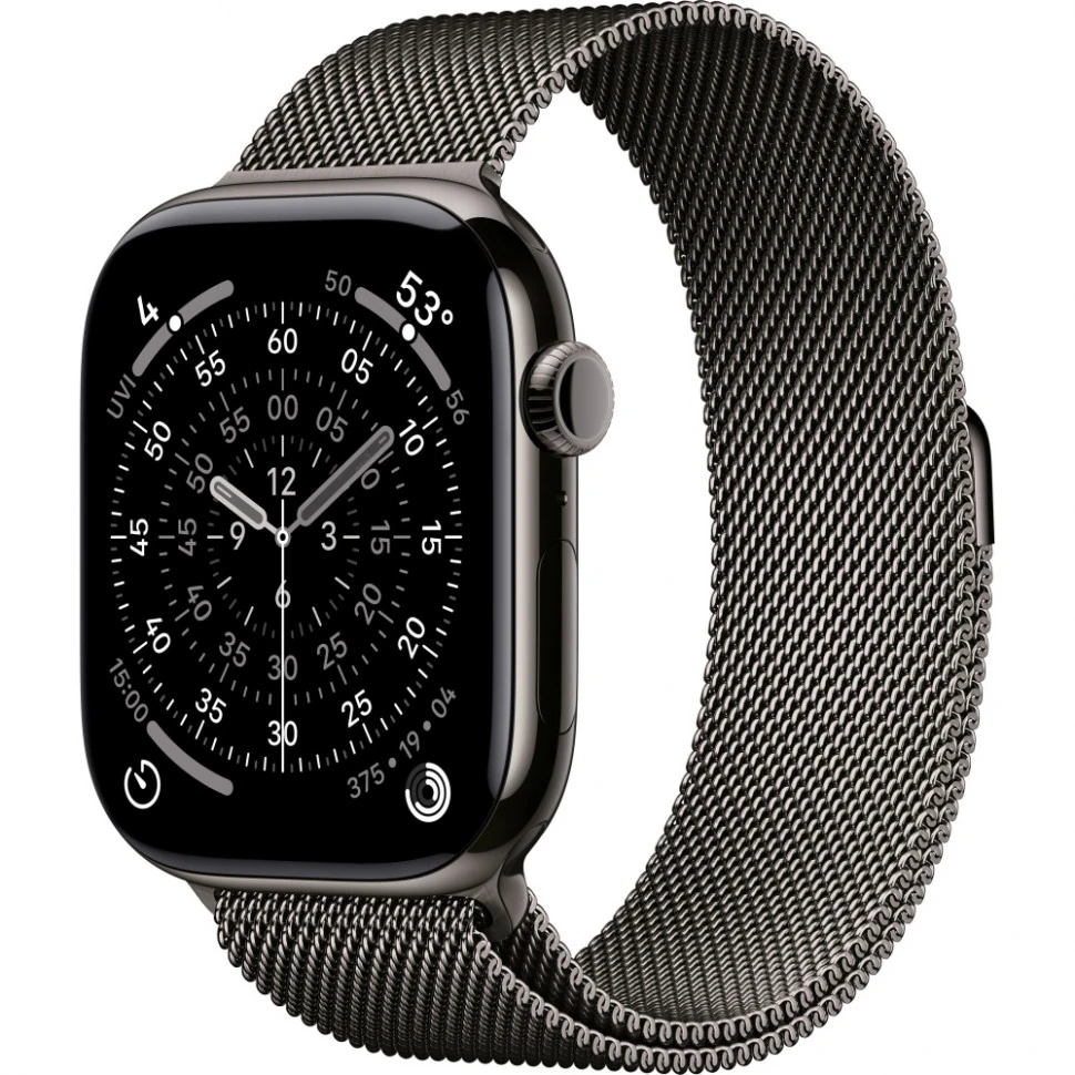 Смарт-часы Apple Watch Series 11, 46 мм, ремешок Titanium Milanese Loop, Сланцевый / Slate