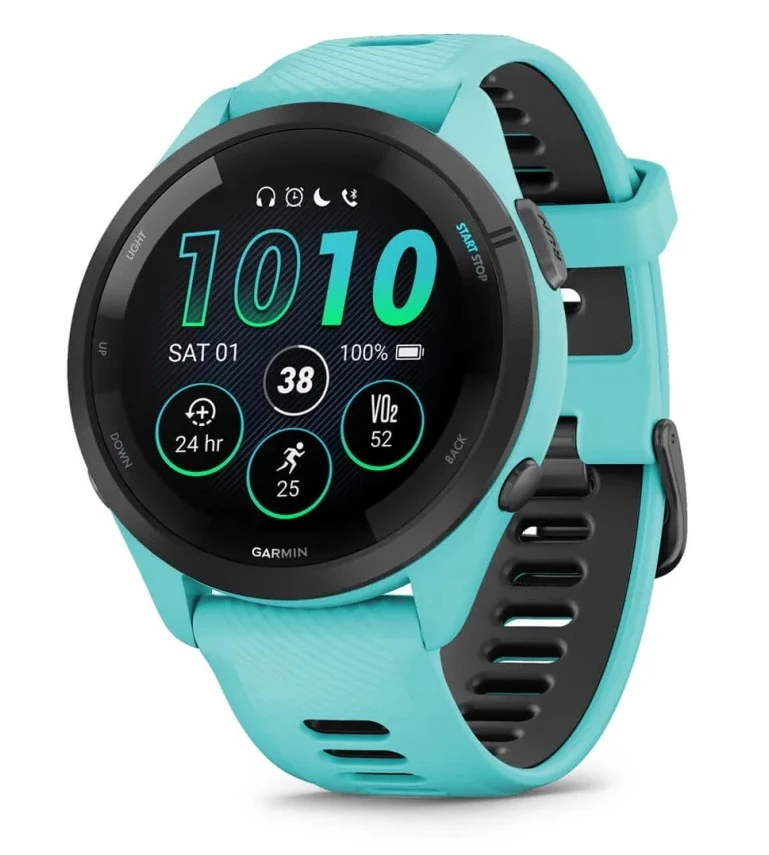 Спортивные часы Garmin Forerunner 265 Music, 46 мм, Turquoise (Бирюзовый)